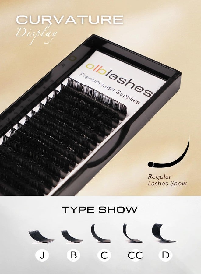 OLLOLASHES Eyelash Extension B C CC D J Curl Mix 5-20mm 0.03 0.05 0.07 0.15 Super Matte Classic Lash Extensions Professional Supplies for Lash Techs (CC-0.03, 5-8mm) - Image 3